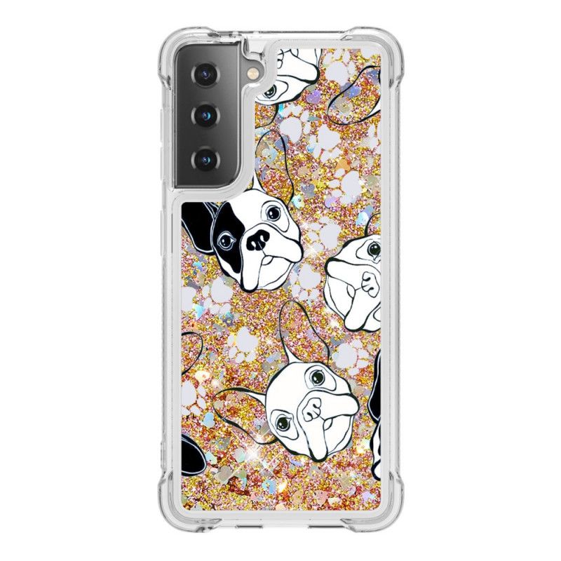 Hoesje Samsung Galaxy S21 5G Mr Hond Glitter