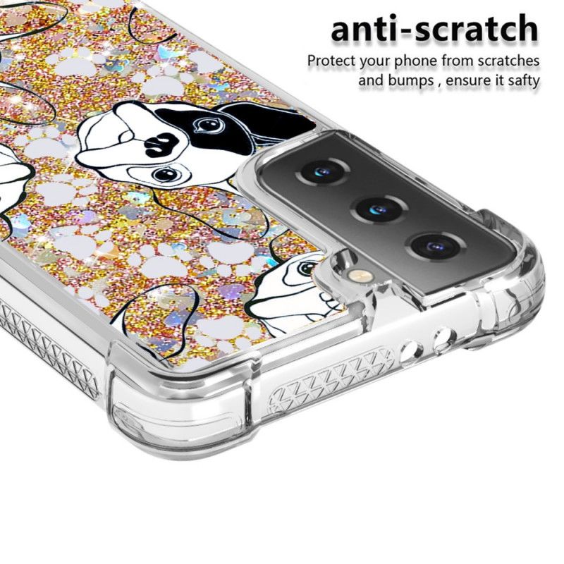 Hoesje Samsung Galaxy S21 5G Mr Hond Glitter