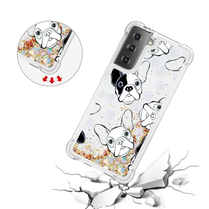 Hoesje Samsung Galaxy S21 5G Mr Hond Glitter