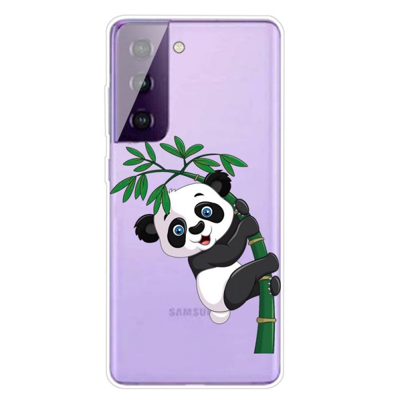 Hoesje Samsung Galaxy S21 5G Telefoonhoesje Panda Op Bamboe