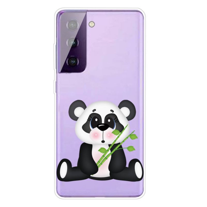 Hoesje Samsung Galaxy S21 5G Transparante Droevige Panda