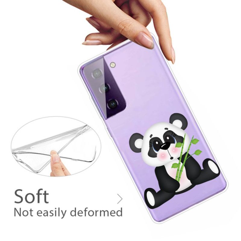 Hoesje Samsung Galaxy S21 5G Transparante Droevige Panda