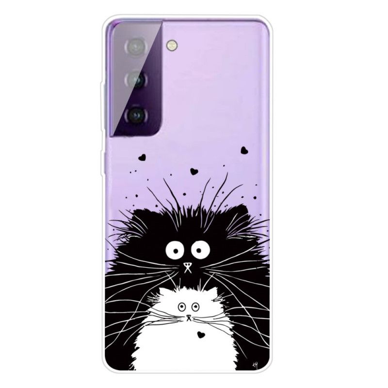 Hoesje voor Samsung Galaxy S21 5G Let Op De Katten