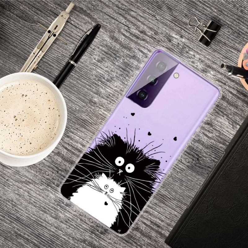 Hoesje voor Samsung Galaxy S21 5G Let Op De Katten