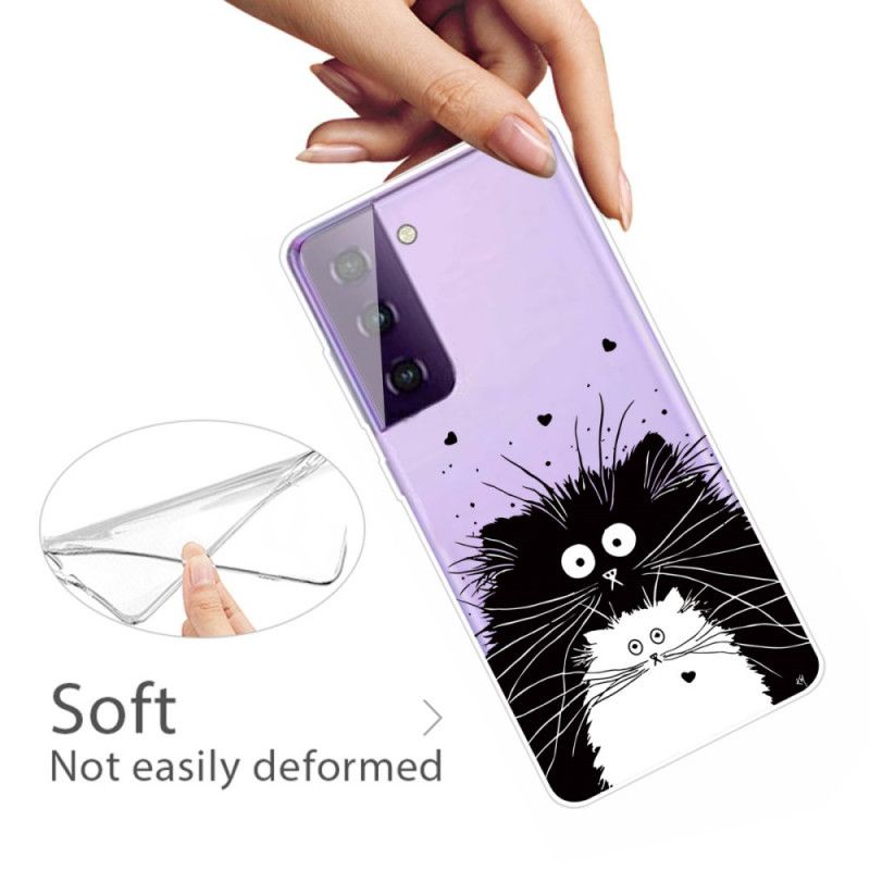 Hoesje voor Samsung Galaxy S21 5G Let Op De Katten