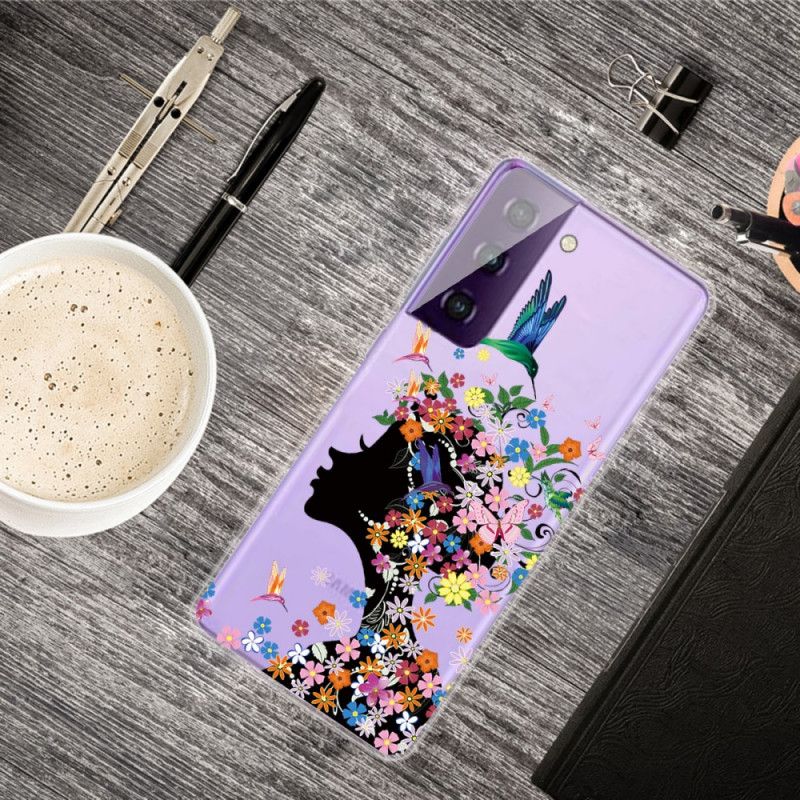 Hoesje voor Samsung Galaxy S21 5G Mooi Bloemhoofdje