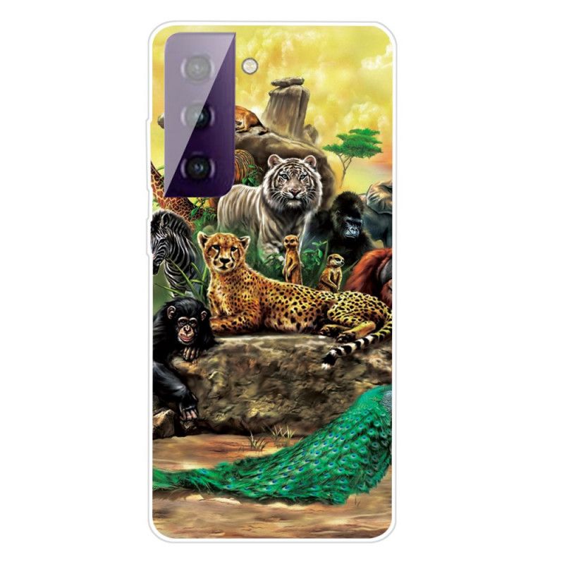 Hoesje voor Samsung Galaxy S21 5G Safaridieren