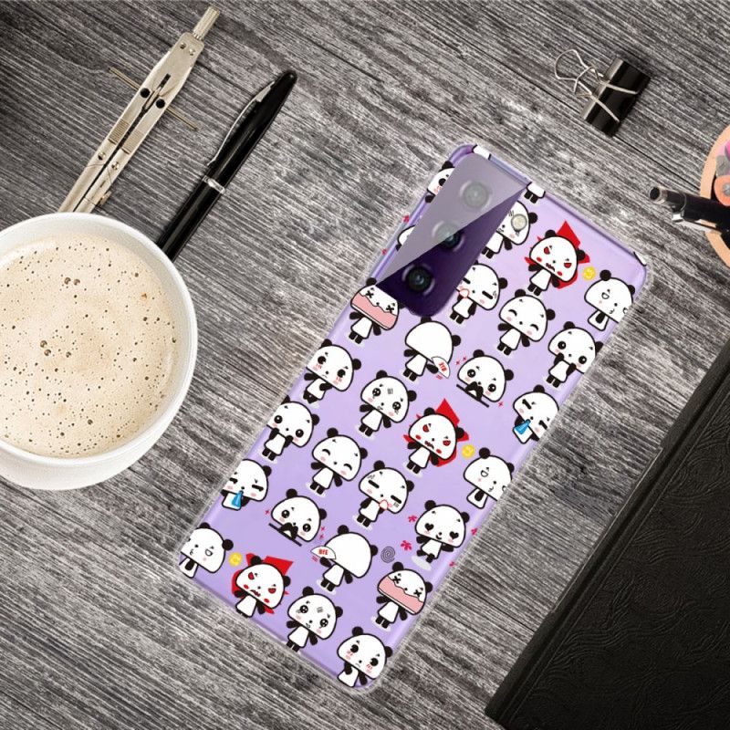 Hoesje voor Samsung Galaxy S21 5G Transparante Grappige Panda'S