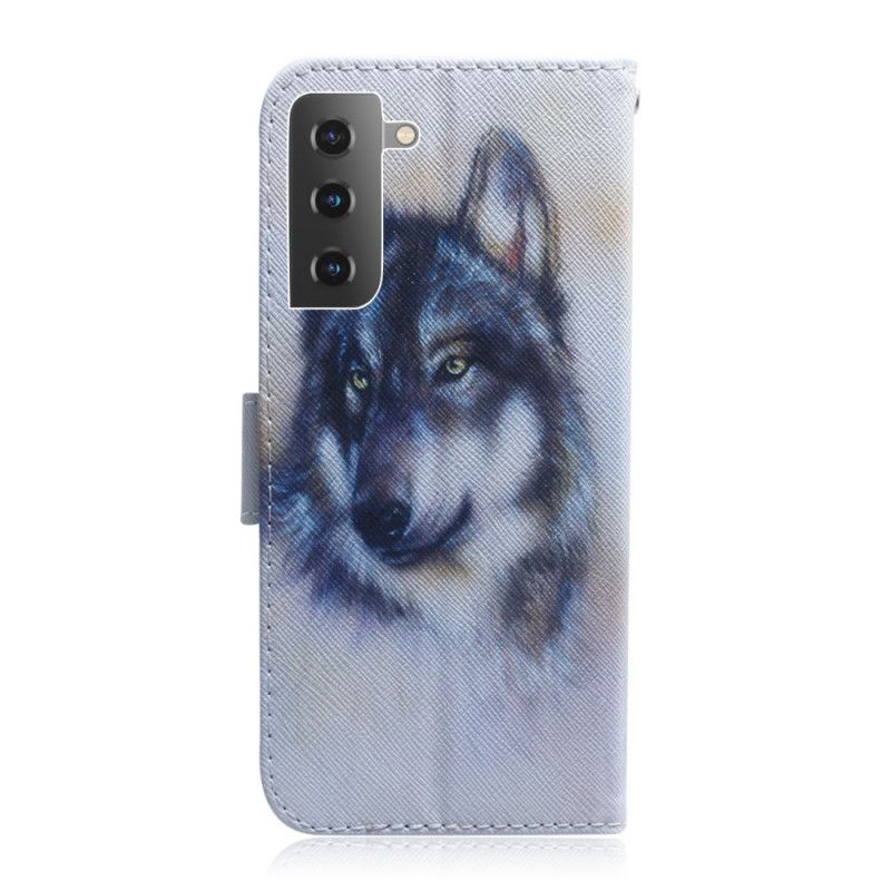 Leren Hoesje Samsung Galaxy S21 5G Blik Van Een Hond