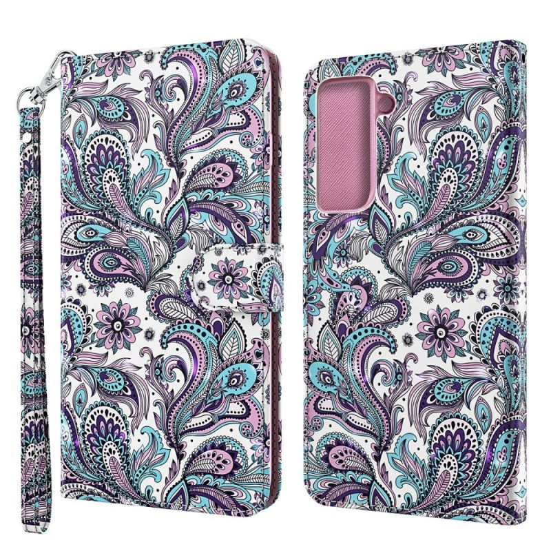 Leren Hoesje Samsung Galaxy S21 5G Chique Kant