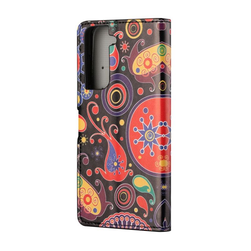 Leren Hoesje Samsung Galaxy S21 5G Melkwegontwerp