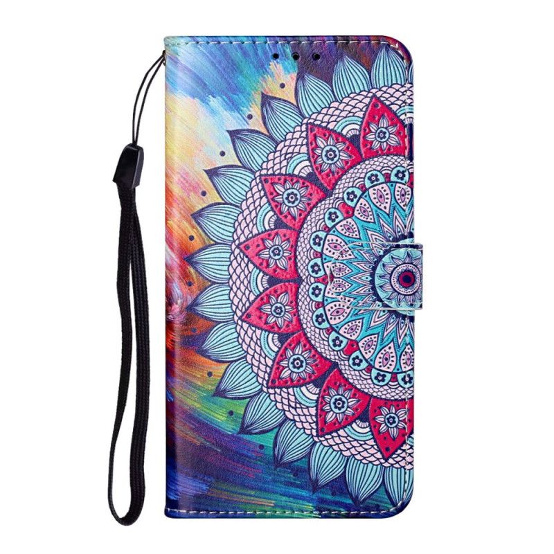 Leren Hoesje Samsung Galaxy S21 5G Telefoonhoesje Koning Mandala