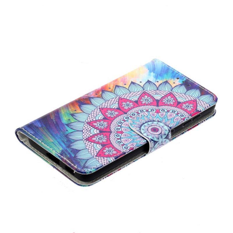 Leren Hoesje Samsung Galaxy S21 5G Telefoonhoesje Koning Mandala