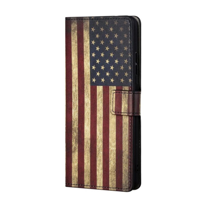 Leren Hoesje voor Samsung Galaxy S21 5G Amerikaanse Vlag