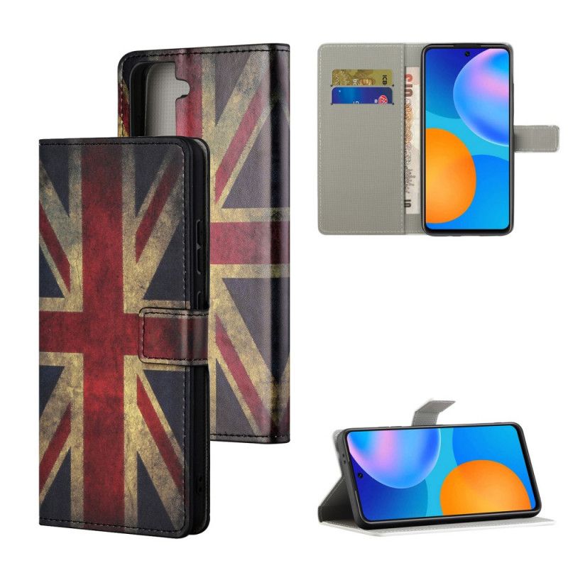 Leren Hoesje voor Samsung Galaxy S21 5G Engelse Vlag