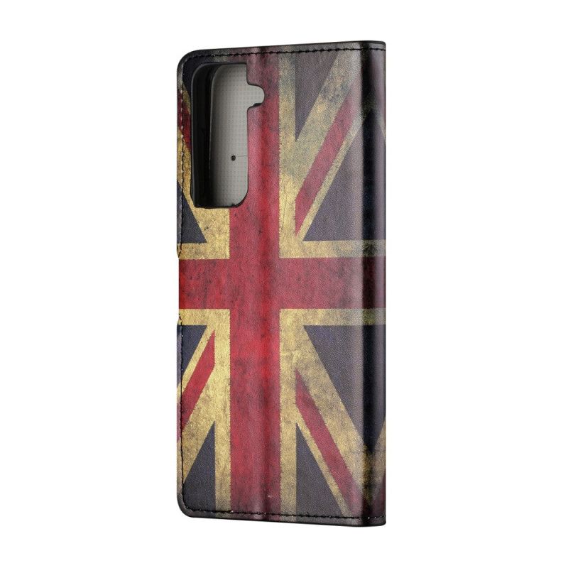 Leren Hoesje voor Samsung Galaxy S21 5G Engelse Vlag