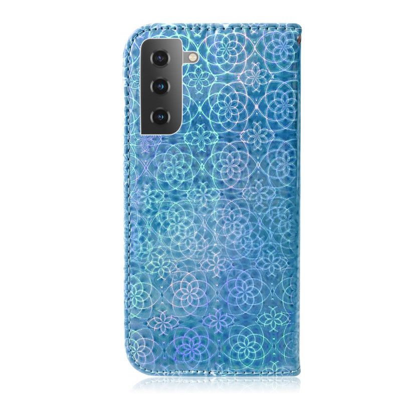 Leren Hoesje voor Samsung Galaxy S21 5G Grijs Zwart Pure Kleur