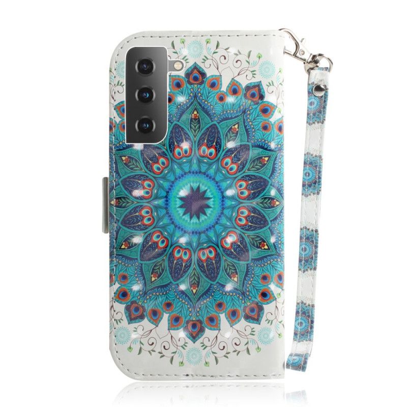 Leren Hoesje voor Samsung Galaxy S21 5G Meesterlijke Mandala Met String