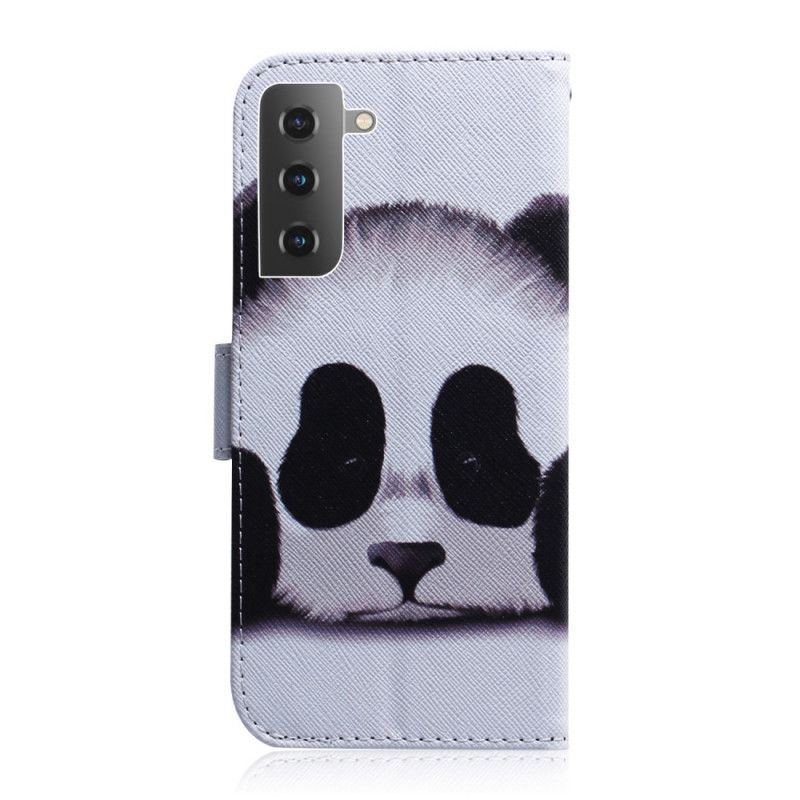 Leren Hoesje voor Samsung Galaxy S21 5G Pandagezicht