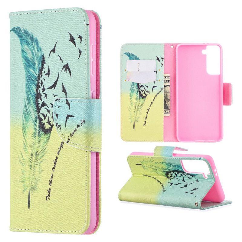 Leren Hoesje voor Samsung Galaxy S21 5G Leren Vliegen