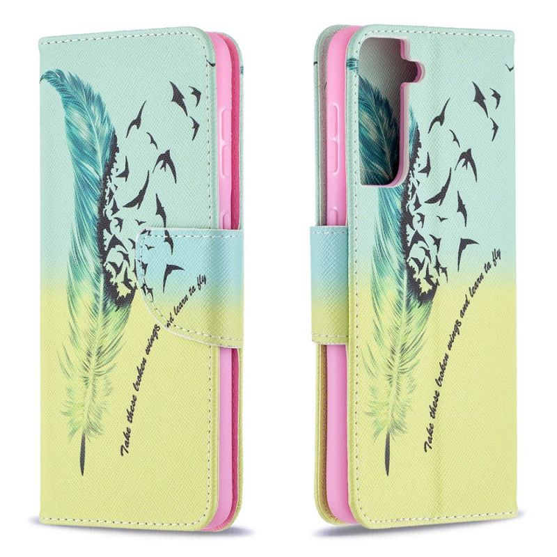 Leren Hoesje voor Samsung Galaxy S21 5G Leren Vliegen