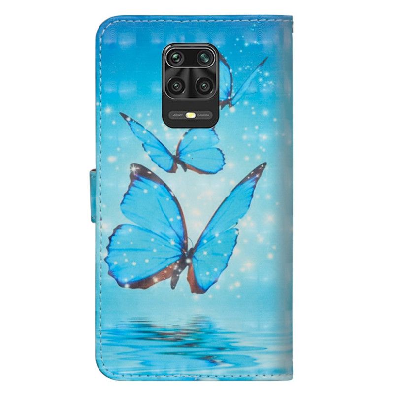 Bescherming Hoesje Xiaomi Redmi Note 9S / Note 9 Pro Telefoonhoesje Blauwe Vlinders