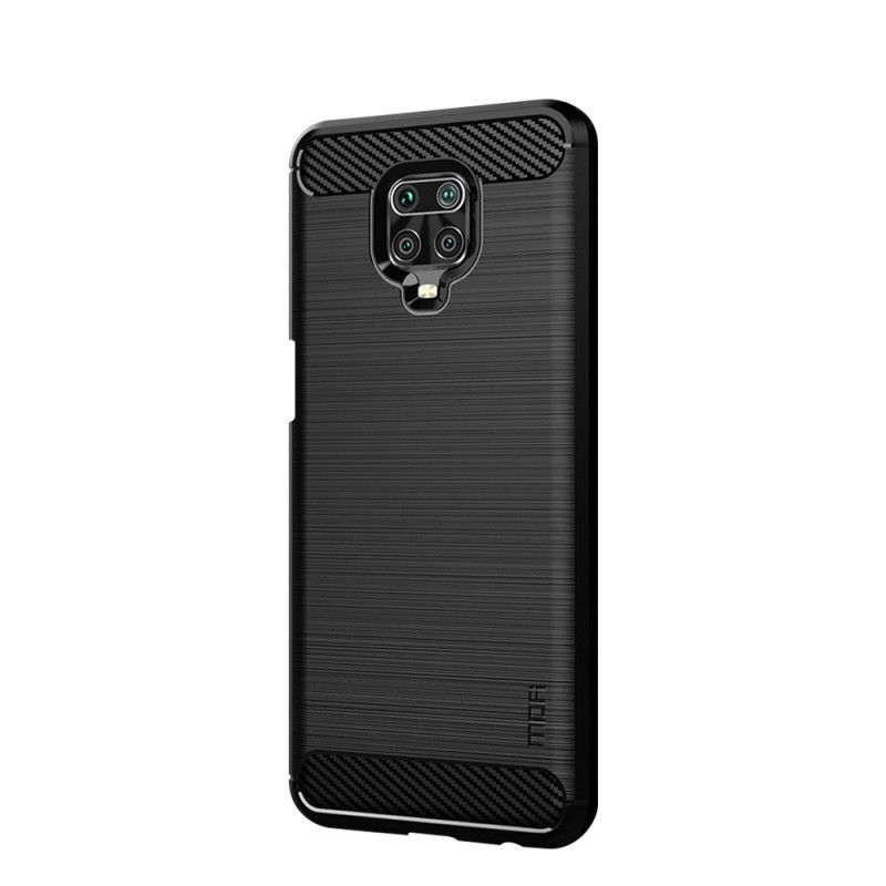 Case Hoesje Xiaomi Redmi Note 9S / Note 9 Pro Grijs Zwart Telefoonhoesje Geborsteld Mofi