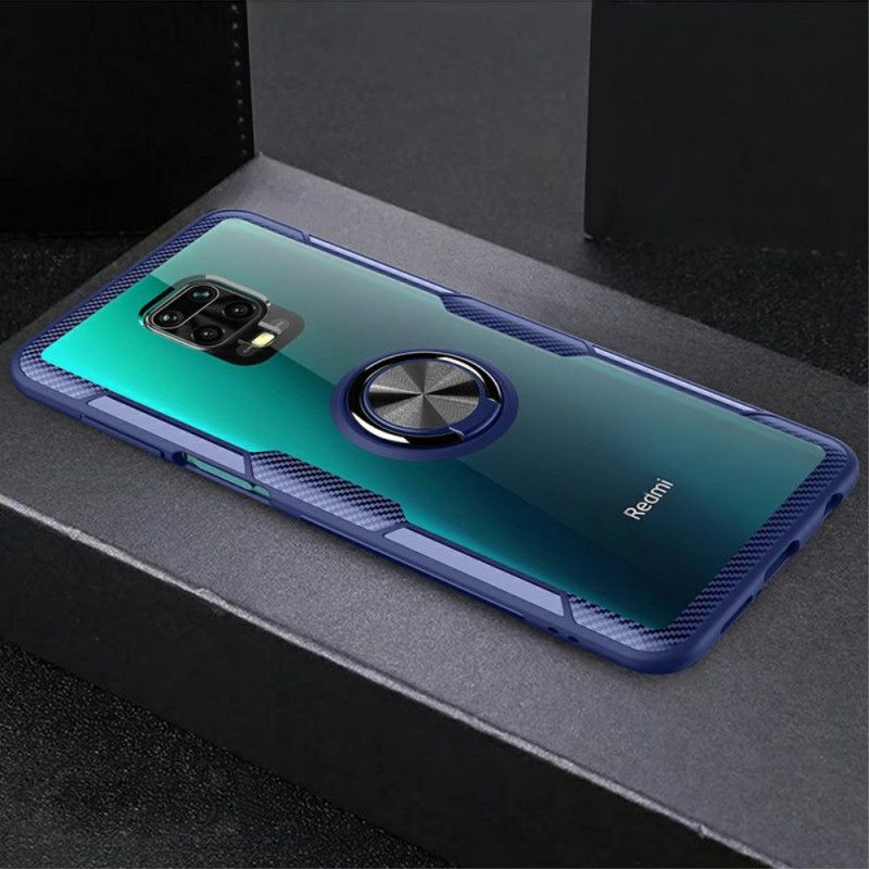 Case Hoesje Xiaomi Redmi Note 9S / Note 9 Pro Rood Zwart Telefoonhoesje Magnetische Ring