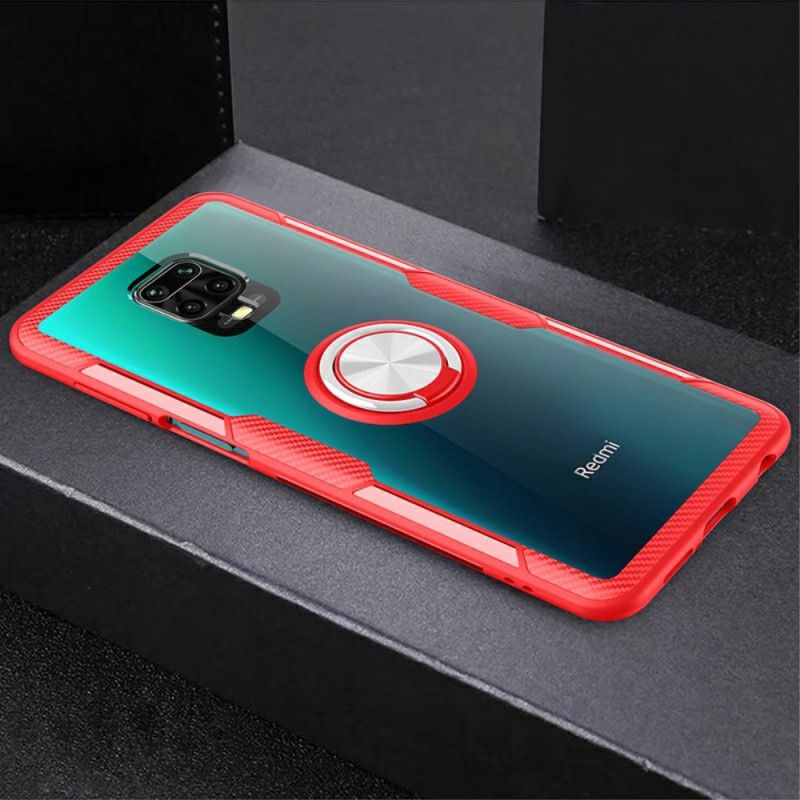 Case Hoesje Xiaomi Redmi Note 9S / Note 9 Pro Rood Zwart Telefoonhoesje Magnetische Ring