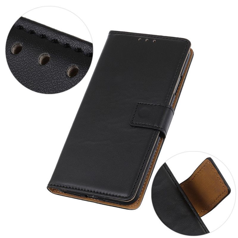 Cover Folio-hoesje Xiaomi Redmi Note 9S / Note 9 Pro Donkerblauw Zwart Telefoonhoesje Eenvoudig Kunstleer