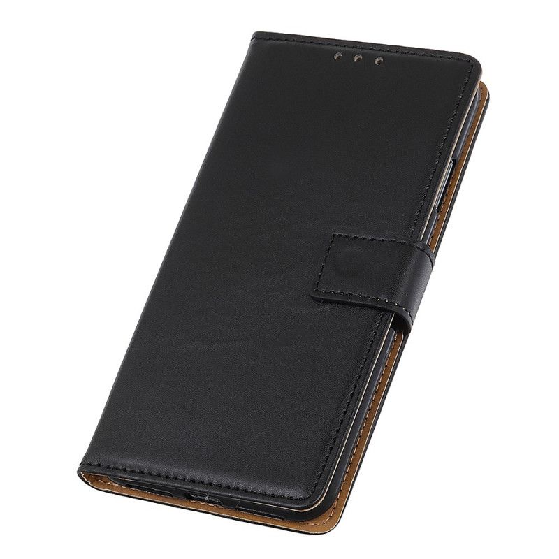 Cover Folio-hoesje Xiaomi Redmi Note 9S / Note 9 Pro Donkerblauw Zwart Telefoonhoesje Eenvoudig Kunstleer