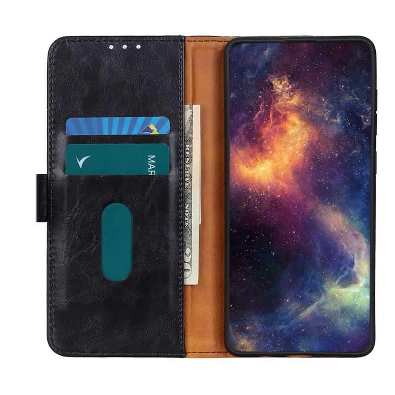 Cover Folio-hoesje Xiaomi Redmi Note 9S / Note 9 Pro Rood Zwart Telefoonhoesje Khazneh Elegantie Leerstijl