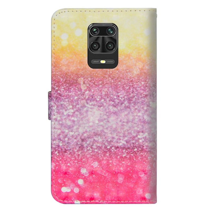 Cover Folio-hoesje Xiaomi Redmi Note 9S / Note 9 Pro Telefoonhoesje Verloop Glitter