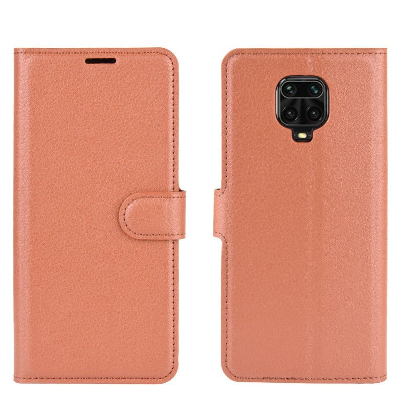 Cover Folio-hoesje Xiaomi Redmi Note 9S / Note 9 Pro Wit Zwart Telefoonhoesje Klassiek Kunstleer