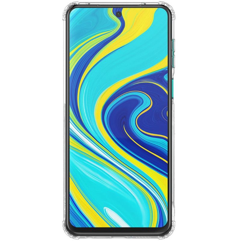 Cover Hoesje Xiaomi Redmi Note 9S / Note 9 Pro Grijs Wit Telefoonhoesje Versterkt Transparant Nillkin