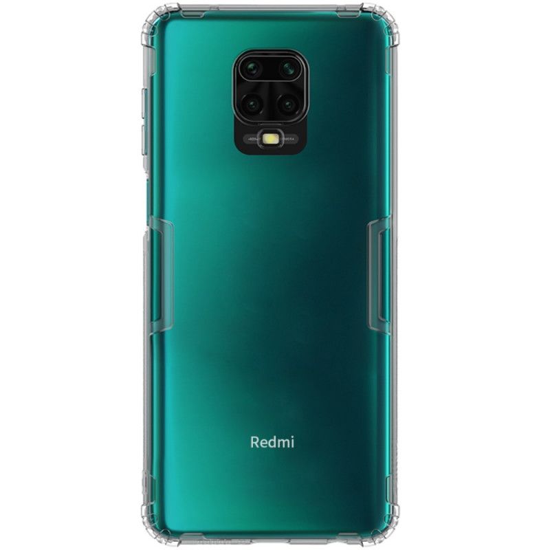 Cover Hoesje Xiaomi Redmi Note 9S / Note 9 Pro Grijs Wit Telefoonhoesje Versterkt Transparant Nillkin