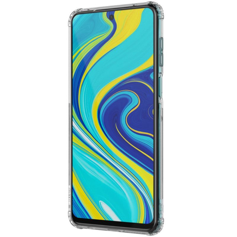 Cover Hoesje Xiaomi Redmi Note 9S / Note 9 Pro Grijs Wit Telefoonhoesje Versterkt Transparant Nillkin