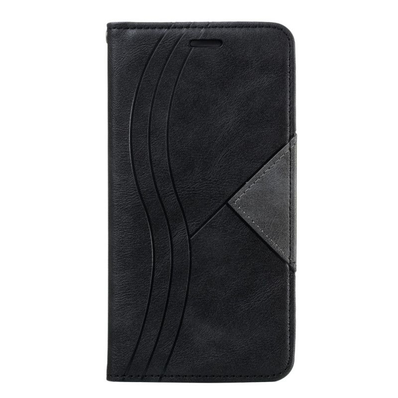 Folio-hoesje voor Xiaomi Redmi Note 9S / Note 9 Pro Grijs Zwart Golfleder Stijl