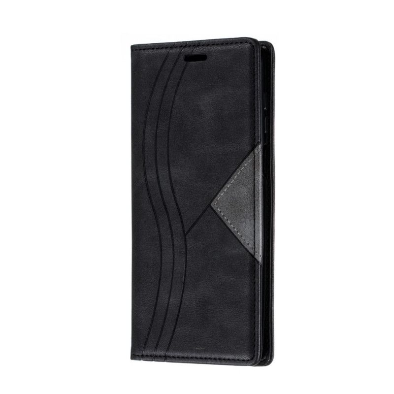 Folio-hoesje voor Xiaomi Redmi Note 9S / Note 9 Pro Grijs Zwart Golfleder Stijl