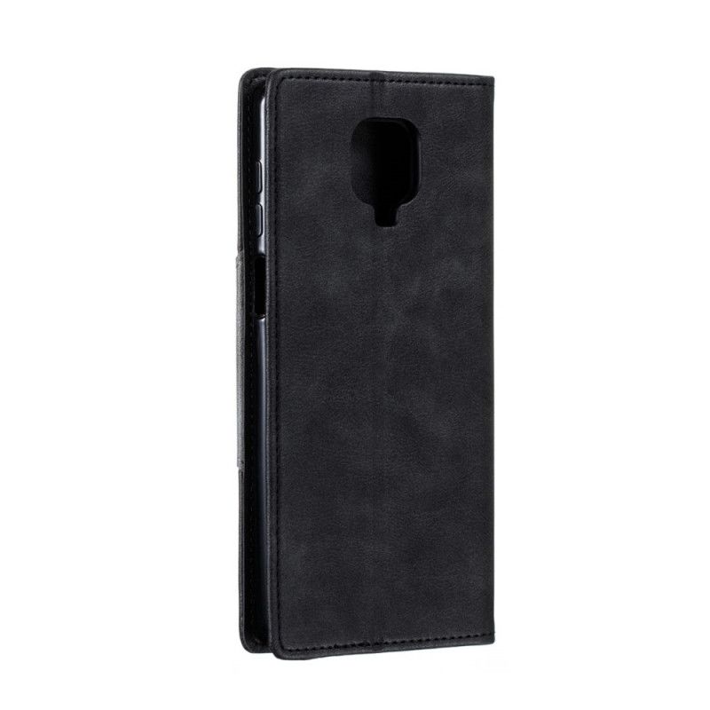 Folio-hoesje voor Xiaomi Redmi Note 9S / Note 9 Pro Grijs Zwart Golfleder Stijl