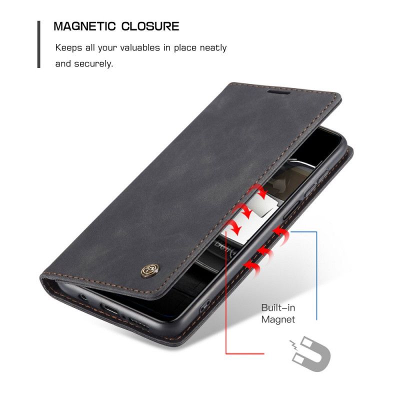 Folio-hoesje Xiaomi Redmi Note 9S / Note 9 Pro Bruin Zwart Tas Van Imitatieleer