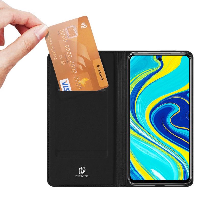 Folio-hoesje Xiaomi Redmi Note 9S / Note 9 Pro Donkerblauw Zwart Dux Ducis