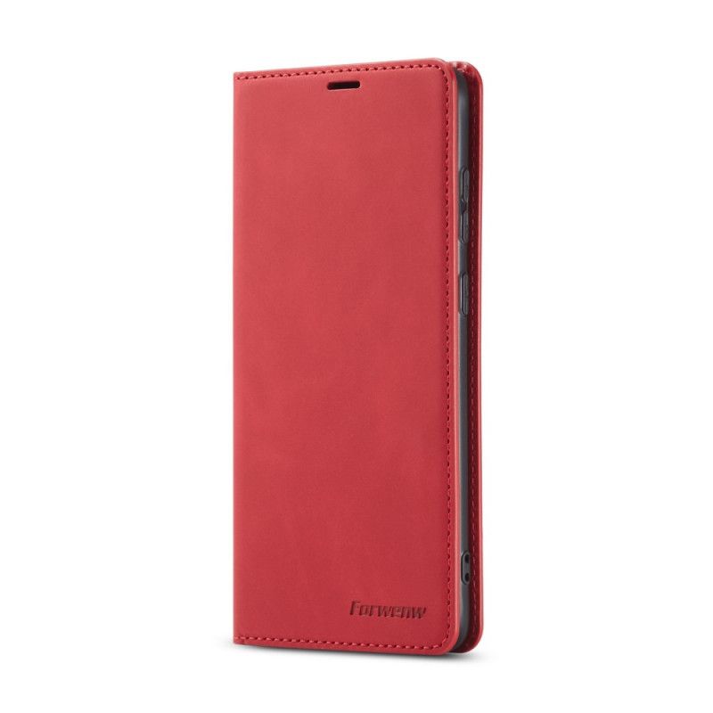 Folio-hoesje Xiaomi Redmi Note 9S / Note 9 Pro Rood Zwart Telefoonhoesje Voorgevormd Leereffect