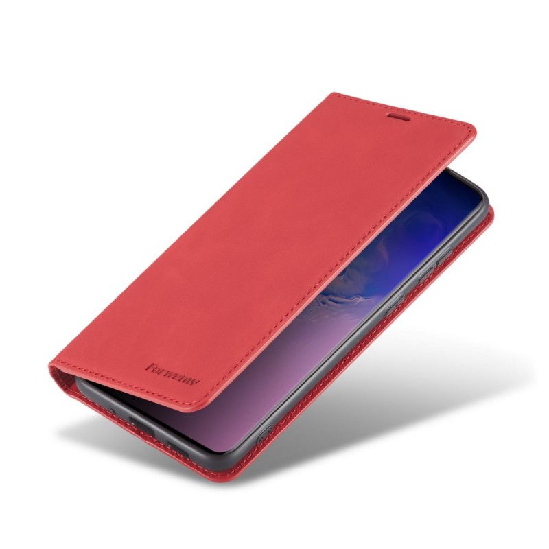 Folio-hoesje Xiaomi Redmi Note 9S / Note 9 Pro Rood Zwart Telefoonhoesje Voorgevormd Leereffect