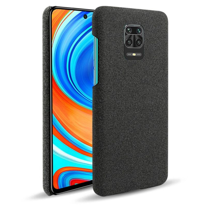 Hoesje voor Xiaomi Redmi Note 9S / Note 9 Pro Grijs Zwart Ksq Chique Stof