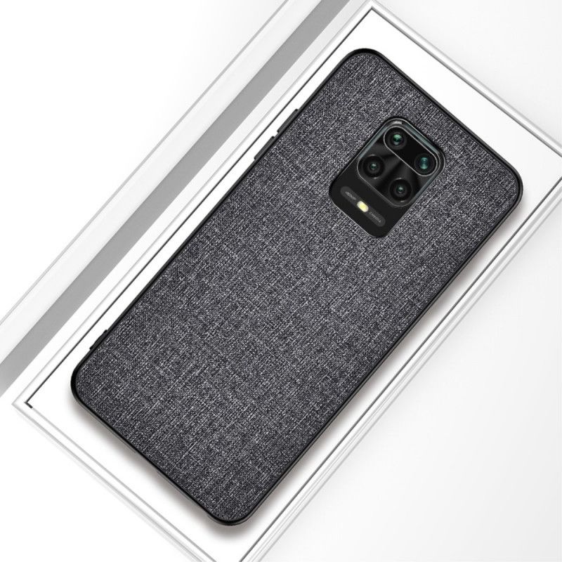 Hoesje voor Xiaomi Redmi Note 9S / Note 9 Pro Grijs Zwart Stof Textuur