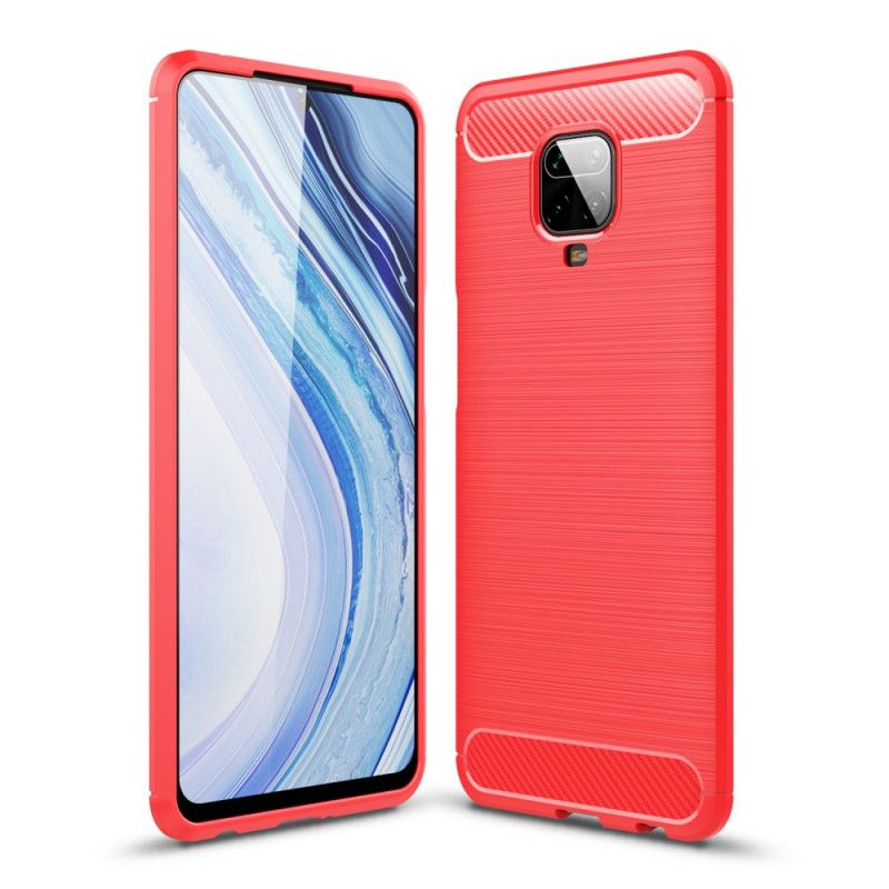 Hoesje voor Xiaomi Redmi Note 9S / Note 9 Pro Rood Zwart Geborsteld Koolstofvezel