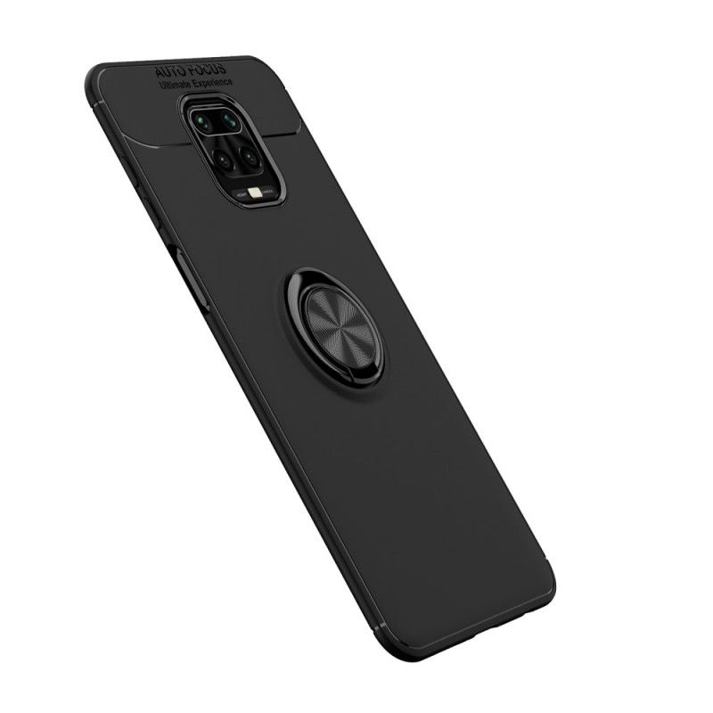 Hoesje voor Xiaomi Redmi Note 9S / Note 9 Pro Rood Zwart Roterende Ring