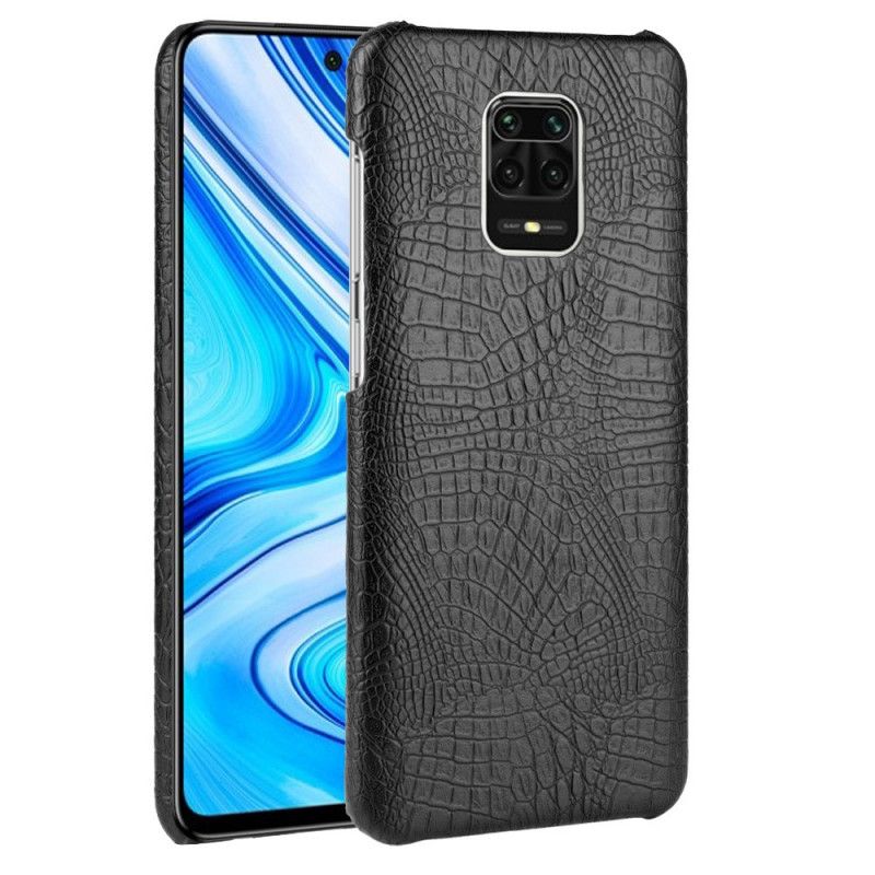 Hoesje voor Xiaomi Redmi Note 9S / Note 9 Pro Wit Zwart Krokodillenhuidstijl