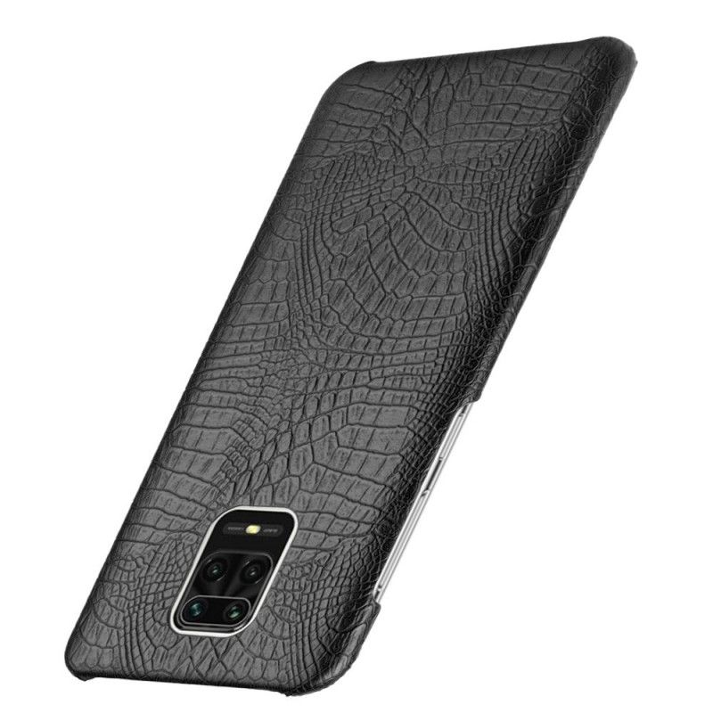 Hoesje voor Xiaomi Redmi Note 9S / Note 9 Pro Wit Zwart Krokodillenhuidstijl